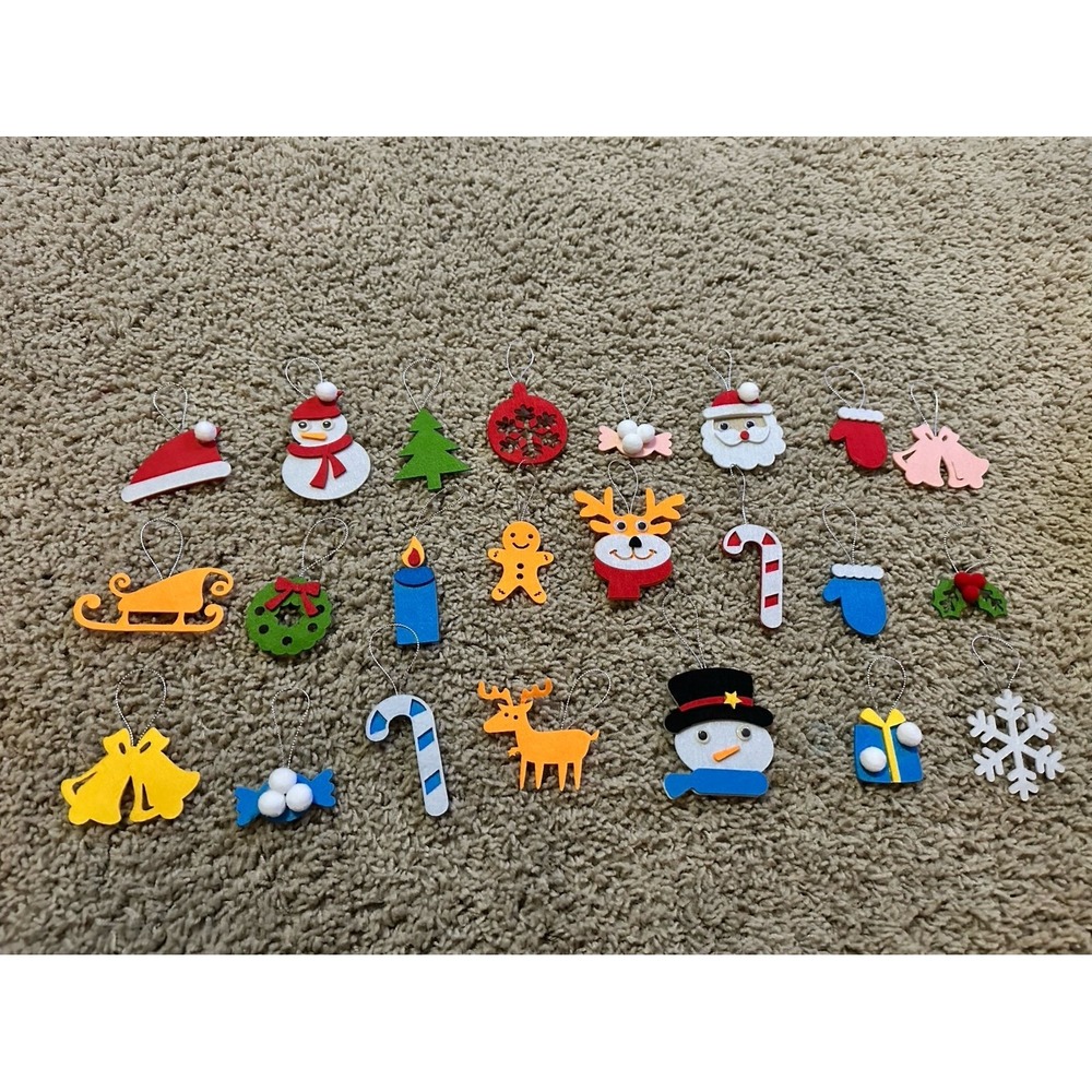 JUNEBRUSHS bundle 23 pack Christmas Crafts Ornament for Kids Make Your Own Ornam